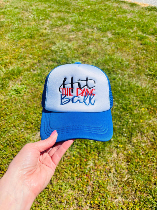 Hit The Dang Ball SnapBack Trucker Hat Ball Cap